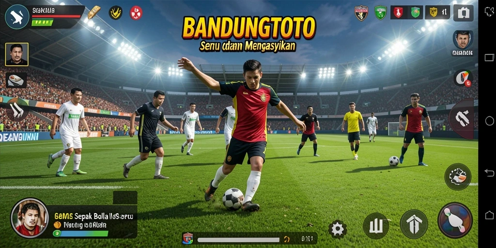 Tampilan seru gameplay sepak bola di BANDUNGTOTO