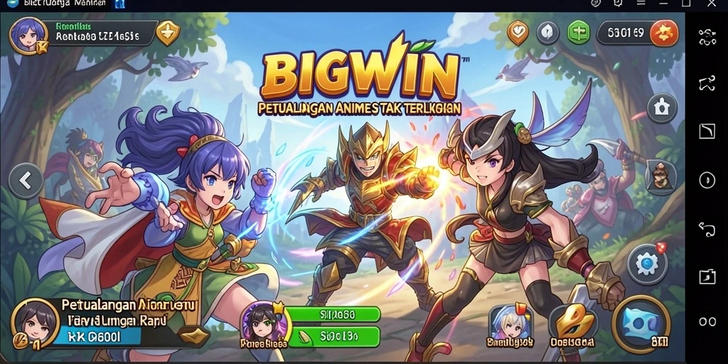 Tampilan gameplay seru dengan karakter Anime yang menarik.
