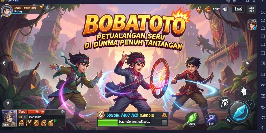 Screenshot utama BOBATOTO menampilkan serunya gameplay petualangan.
