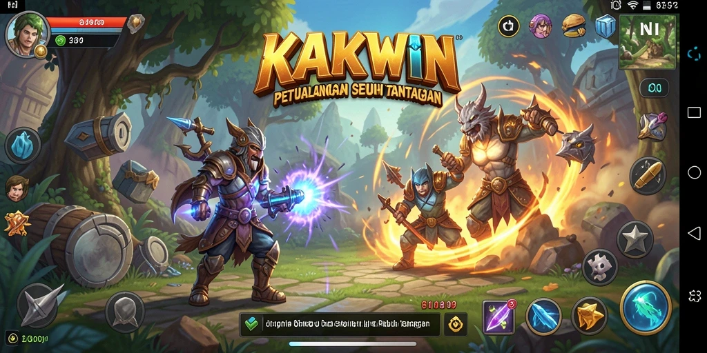 Screenshot KAKWIN menampilkan aksi seru dalam gameplay Adventure.