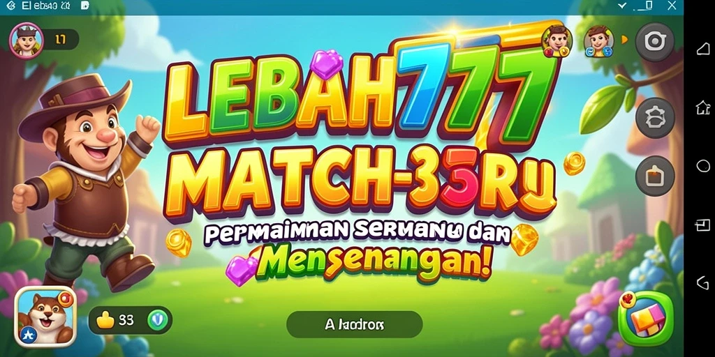 Tampilan gameplay seru dalam LEBAH777 saat mencocokkan item.