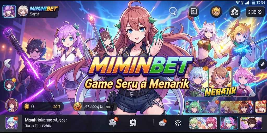 Menampilkan gameplay MIMINBET yang seru dan penuh aksi anime.