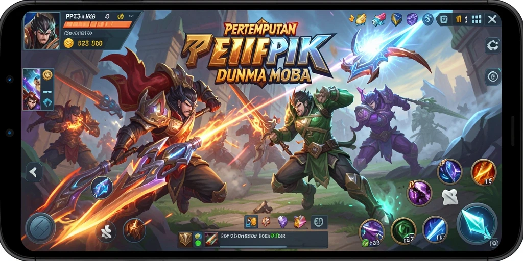 Gameplay seru PP123 yang menampilkan aksi MOBA mendebarkan.