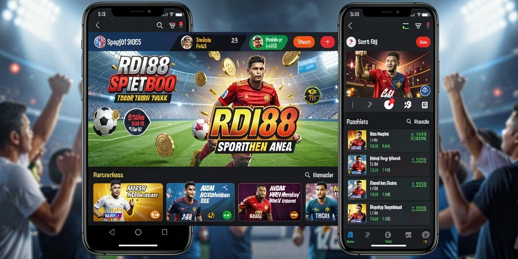 Screenshot RDI88 menampilkan tampilan interaktif taruhan olahraga.