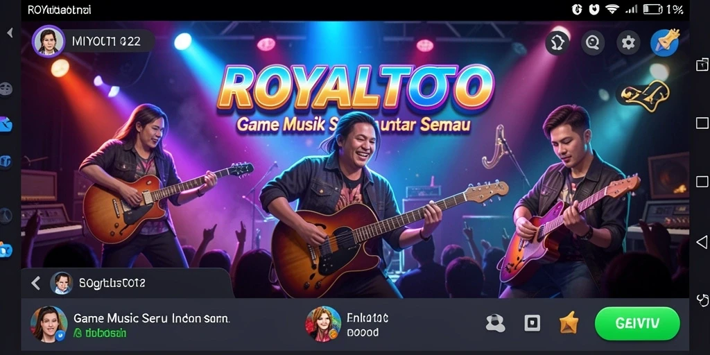 Tampilan utama gameplay <strong>ROYALTOTO</strong> dengan banyak lagu musik.