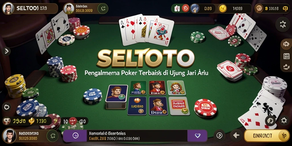 Screenshot gameplay poker yang mendebarkan di SELTOTO.