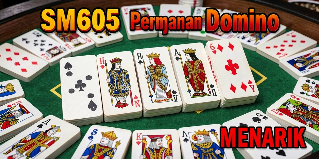 Tangkapan layar gameplay SM605 menunjukkan momen seru bermain domino.