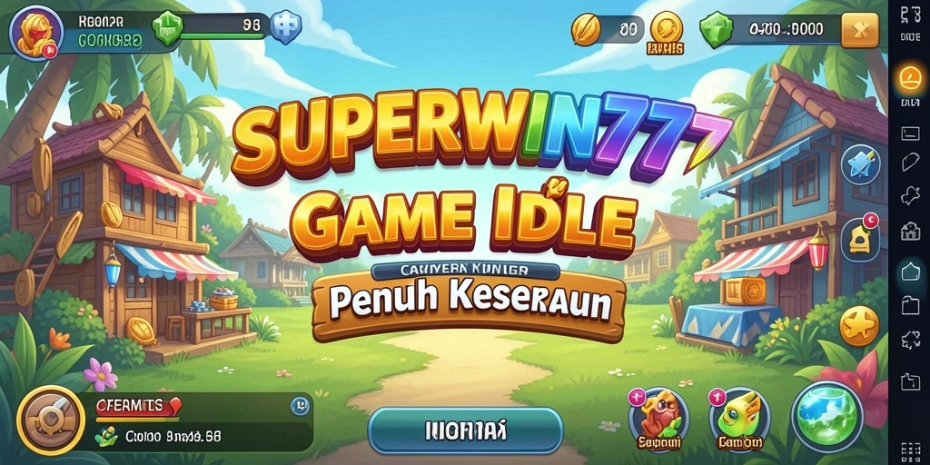 Screenshot utama SUPERWIN777 menampilkan gameplay seru dengan karakter yang aktif.
