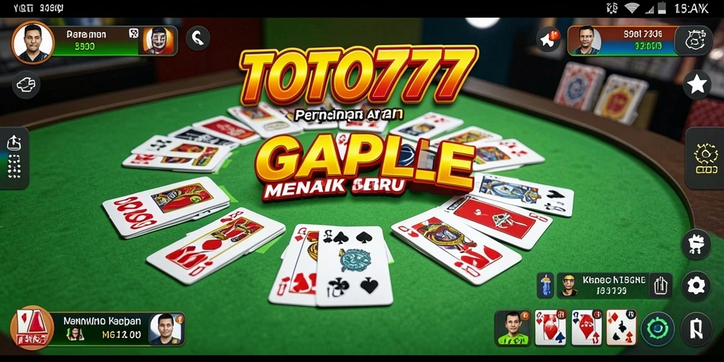 Tampilan gameplay Gaple yang menarik di TOTO777.