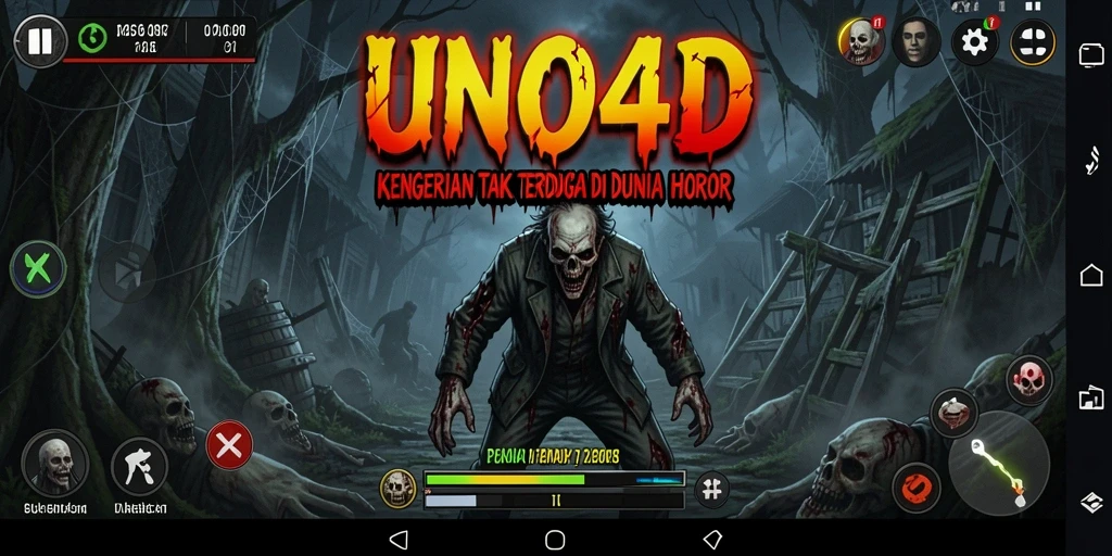 Screenshot menampilkan momen menegangkan di dunia kegelapan UNO4D.