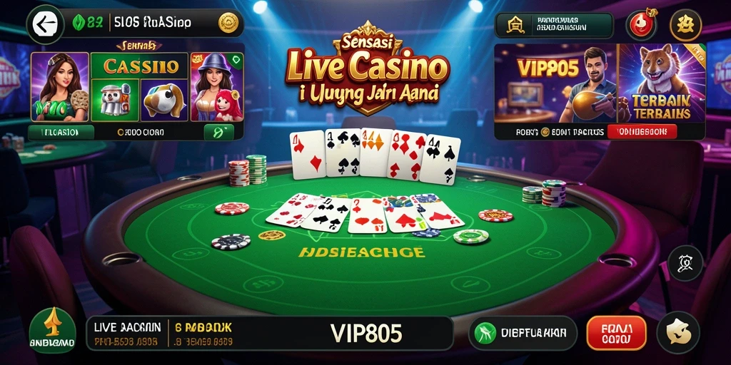 Tangkapan layar dari gameplay Live Casino yang menarik di VIP805.